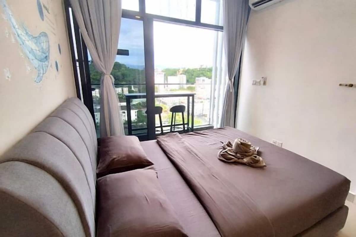 1 bedroom, desk, laptop workspace, iron/ironing board