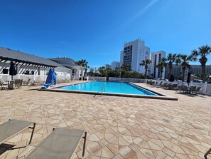 Outdoor pool, a heated pool
