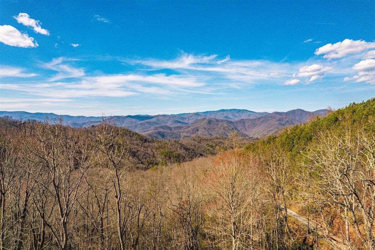 A mountainous landscape with a clear sky.