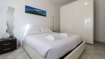 1 bedroom, desk, laptop workspace, iron/ironing board