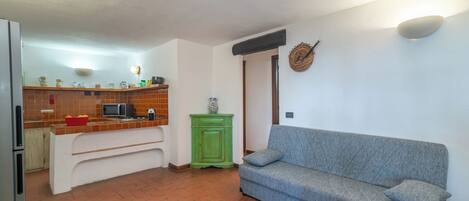 21-inch flat-screen TV with cable channels