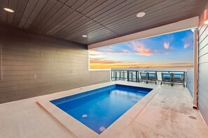 A heated pool