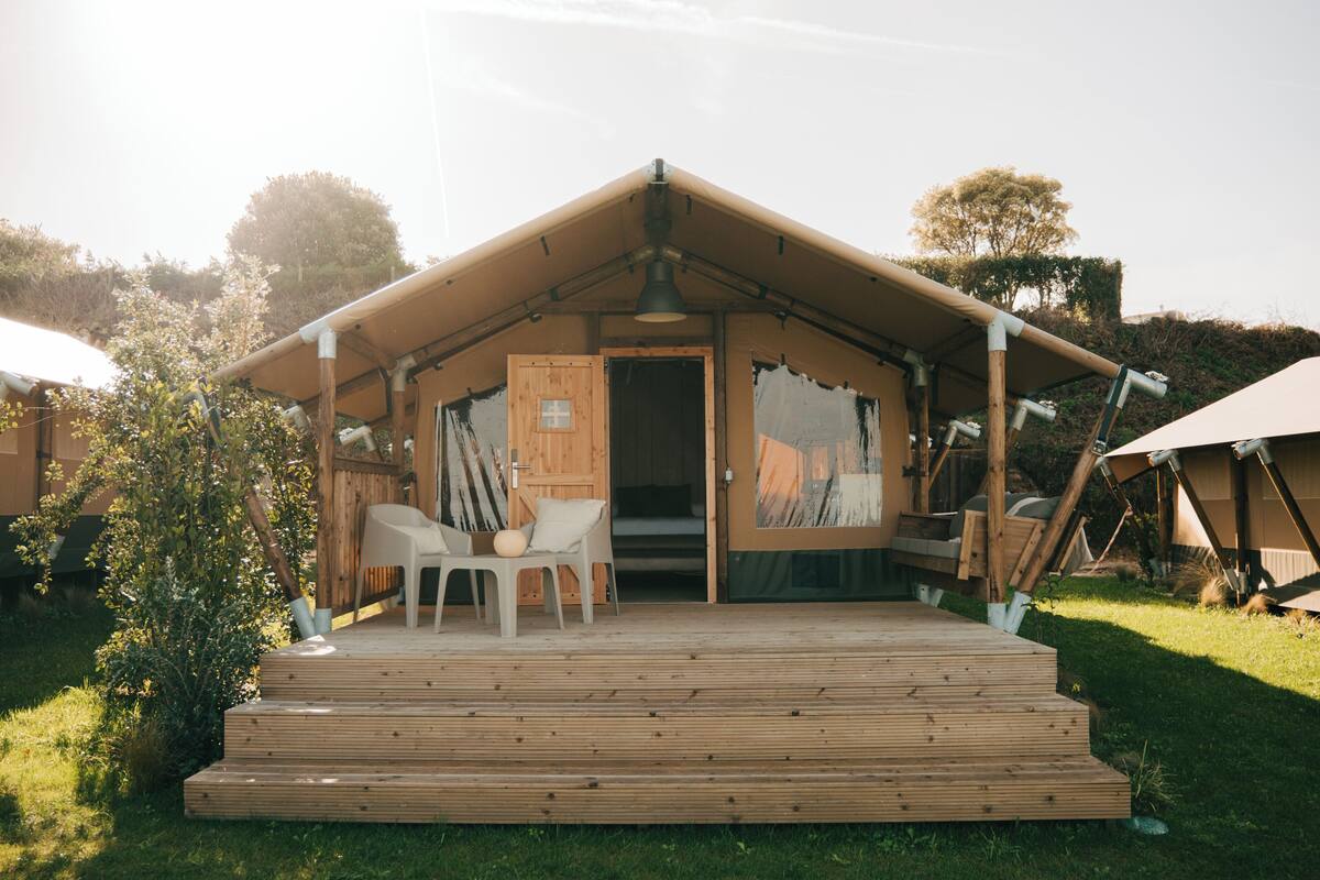 Design Tent | 1 bedroom, Egyptian cotton sheets, premium bedding, down comforters