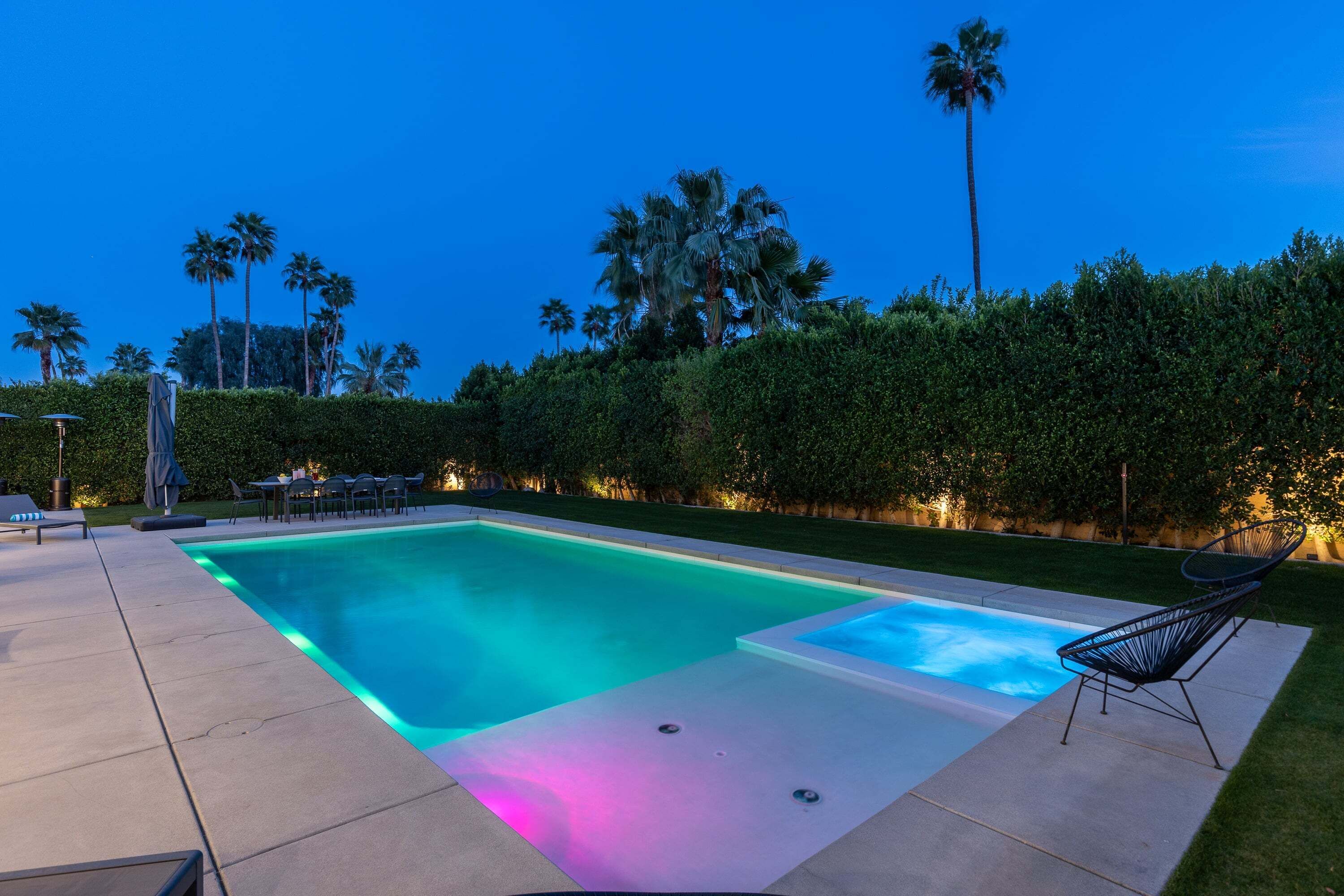 A heated pool