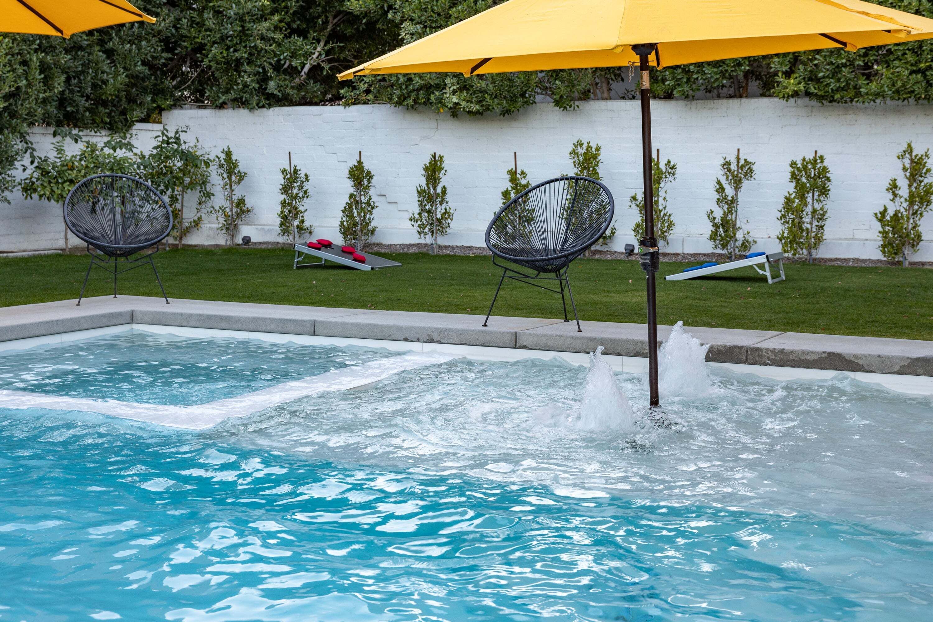 A heated pool