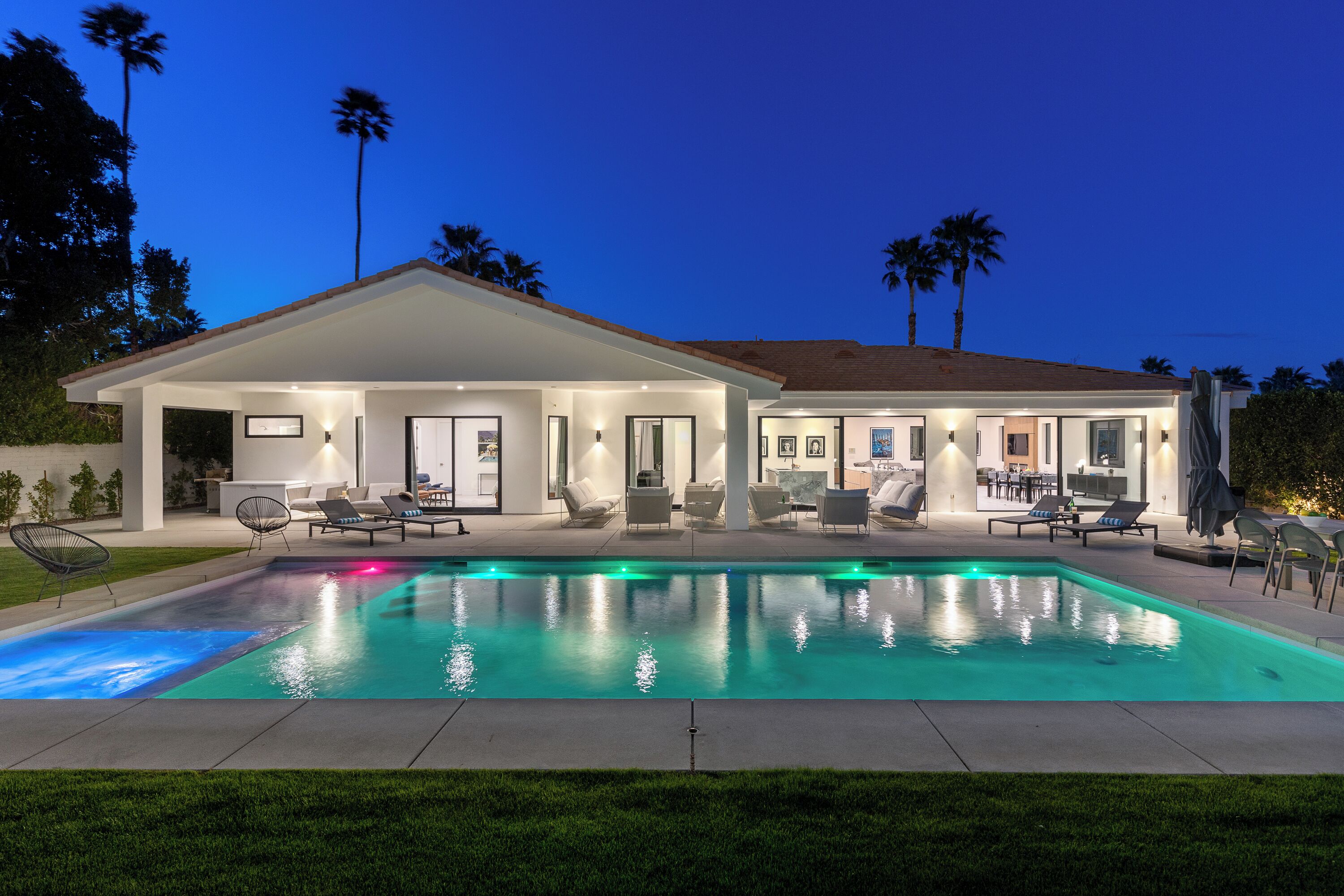 A heated pool