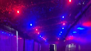 A dimly lit lounge area with sofas and a coffee table, featuring a modern design and ambient lighting. - Blue Moon Hotel Victoria Island (Lagos)