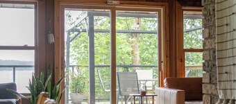 Panoramic Views of Miller Lake - The Lookout perched on the waters edge.