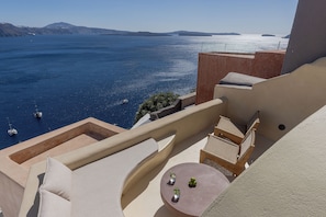 Luxury House, 1 Bedroom, Hot Tub, Ocean View | Terrace/patio - Caldera's Dream Cave House with hot tub (Santorini)