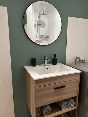 Hair dryer, towels, soap, toilet paper - Studio Le Cerisier (Troyes)