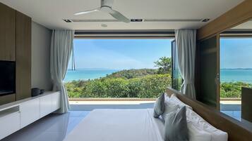 Villa de lujo, 5 habitaciones | Cortinas blackout, tabla de planchar con plancha y wifi gratis