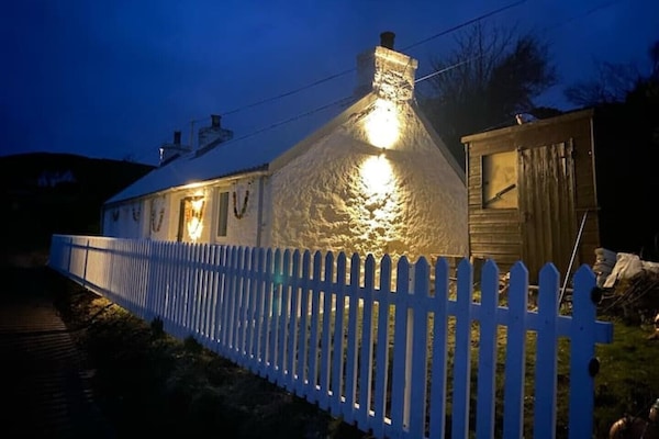 At night
