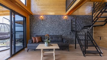 Bungalow Deluks, 1 Tempat Tidur King, hot tub, pemandangan gunung | 1 kamar tidur, ruang kerja ramah laptop, dan Wi-Fi gratis