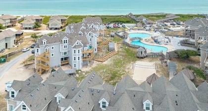 Large unit with ocean views & countless amenities, just short walk to the beach!
