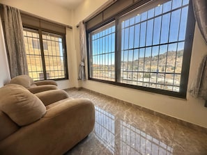 Luxury Apartment, 1 King Bed, Non Smoking, Mountain View - 15 - Apartment No. 6 | Balcony view - Villa Mira Guesthouse - Downtown Amman (Amman)