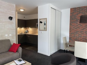 TV - 80m from resort center, 1st floor, view mountain, swimming pool, terrace, tv, ski locker, 50m² (Eaux-Bonnes)
