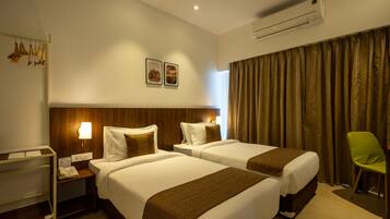 Executive-værelse med 2 enkeltsenge | Egyptiske bomuldslagner, premium-sengetøj, dundyner