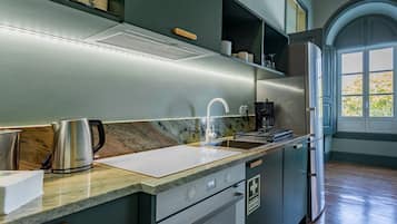 Standard Apartment | Private kitchen | Fridge, espresso maker, electric kettle, cookware/dishes/utensils