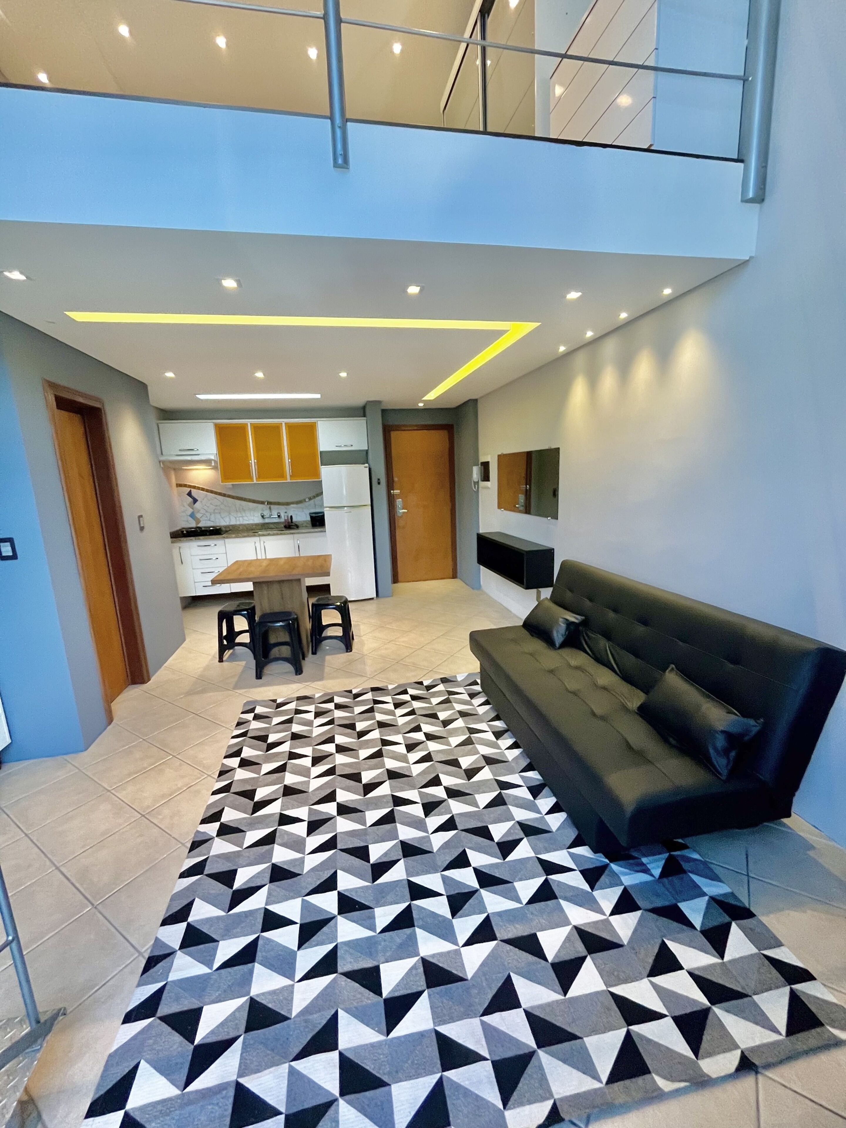 Apartamento | Cozinha privada | Geladeira, micro-ondas, liquidificador