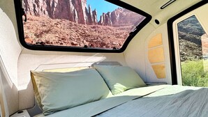 Room - Red Rock Base Camps Teardrop Trailer #3. Take your hotel room outside!  (Moab)