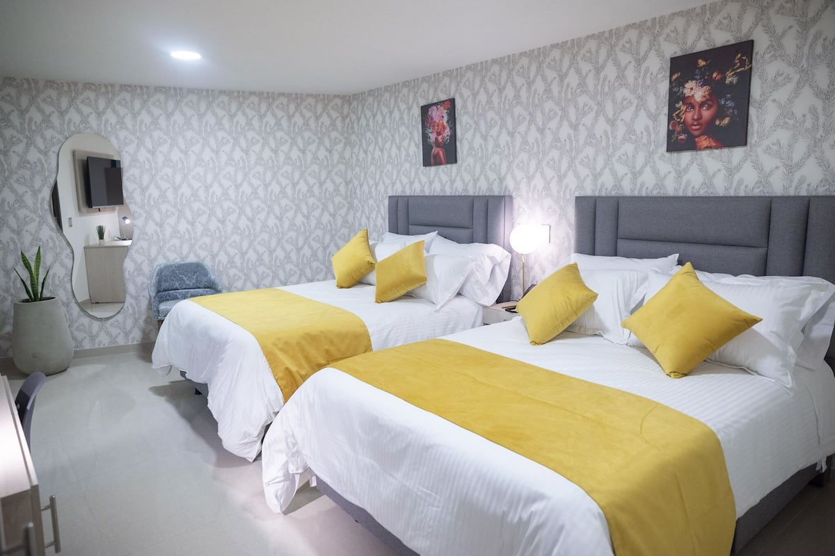 Familien-Zweibettzimmer, 2 Queen-Betten | Bettwäsche aus ägyptischer Baumwolle, hochwertige Bettwaren