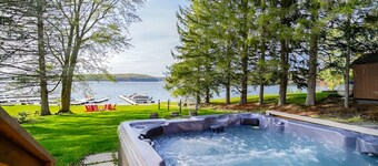Sunset View: Lakefront Pet-Friendly + Hot Tub + Dock