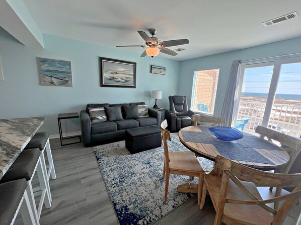 Condo, Multiple Beds, Hot Tub, Pool View (Grand Beach Resort 317) | Living area