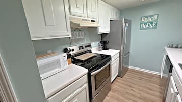 Condo, Multiple Beds, Patio, Ocean View (Gulf View 14) | Private kitchen | Coffee/tea maker