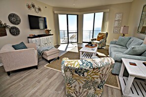 Apartment, Multiple Beds, Balcony, Ocean View (Phoenix VII 71208) | Living area - Phoenix VII (Orange Beach)