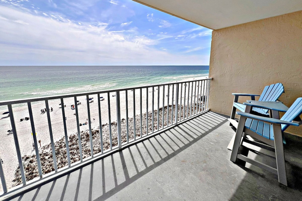 Condo, Plusieurs lits, balcon, vue sur la plage (Seacrest 701) | Terrain de l’hébergement