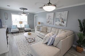 House, Multiple Beds, Patio, Ocean View (Sand in my Boots) | Living area - Sand in my Boots (Gulf Shores)