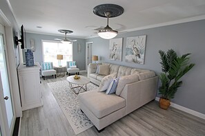 House, Multiple Beds, Patio, Ocean View (Sand in my Boots) | Living area - Sand in my Boots (Gulf Shores)