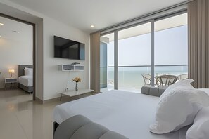 2 slaapkamers, een strijkplank/strijkijzer, beddengoed