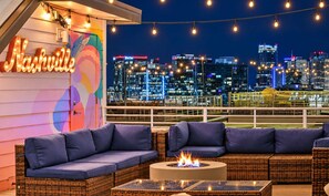 Terrace/patio - Lux Designer Gulch Home - Skyline Views - 11 Beds! (Nashville)