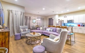 TV, fireplace, offices - Large New Luxury Home! Skyline Views + HOT TUB! (Nashville)