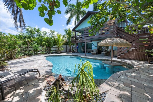 A heated pool