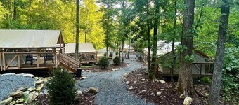 Rustic Glamping Tent nestled in the beauty of the Green River Gamelands!