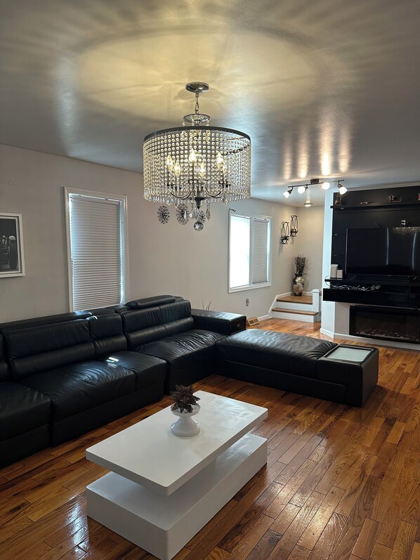 Smart-tv en een open haard