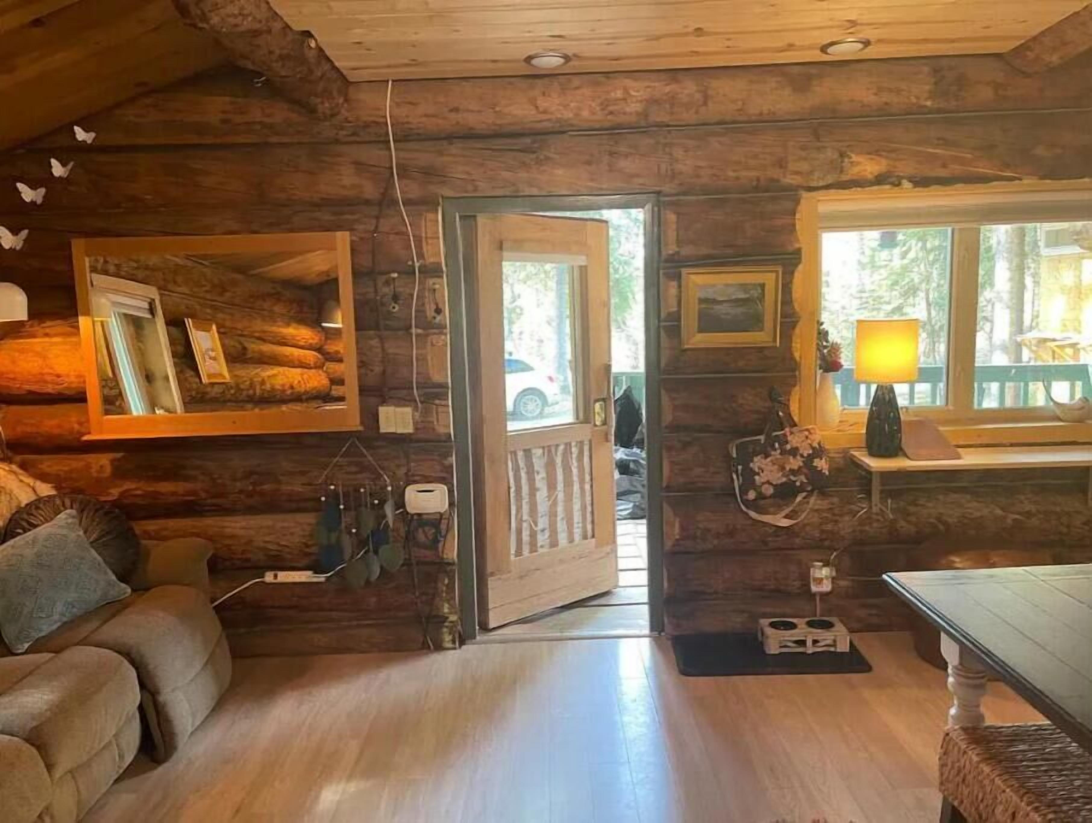 Smart TV, chimenea y libros 