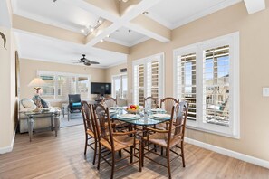 Dining - BIG OCEAN VIEWS • 2-MINUTE WALK TO THE BEACH, SLEEPS 10, Elevator, Pool, Hot Tub (Ocean Isle Beach)