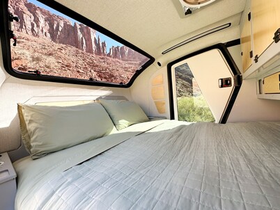 Red Rock Base Camps Teardrop Trailer #1. Take your hotel room outside!