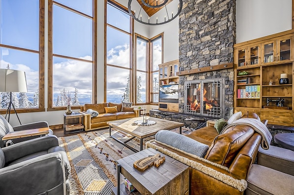 Luxury Chalet, Mountain View | Living area - Inuksuk Lodge 4800 sq ft of Excellence (Beaverdell)