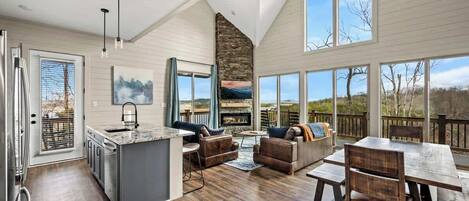 Télévision, cheminée