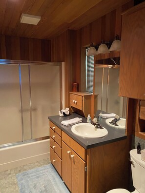 Towels, soap, toilet paper