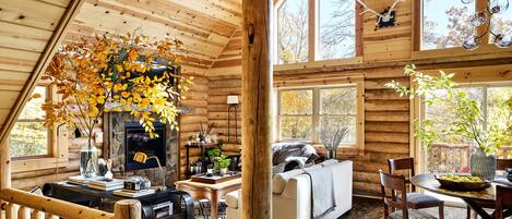 Smart TV, fireplace, ping pong, stereo