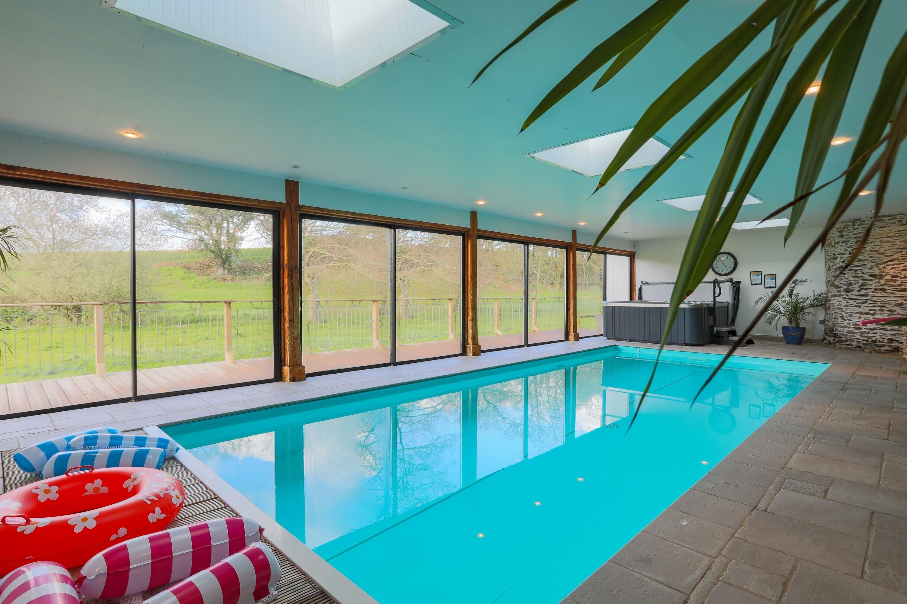 Indoor pool, a heated pool