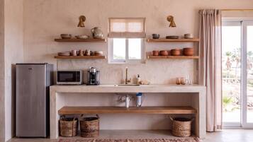 Superior Suite, Terrace, Ocean View | Private kitchen | Coffee/tea maker, shared fridge, microwave, toaster