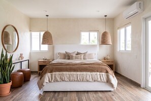 Family Suite, 2 Bedrooms, Terrace, Ocean View | Pillow-top beds, laptop workspace, soundproofing, free WiFi - La Optimista Boutique Hotel & Concierge (Todos Santos)