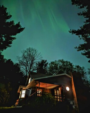 Exterior detail - The Trimbelle Cottage: Secluded Riverside Retreat on 7 acres, with Hot Tub! (Ellsworth)