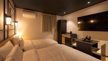 Kamar Twin Standar | 1 kamar tidur, seprai premium, meja kerja, dan ruang kerja ramah laptop